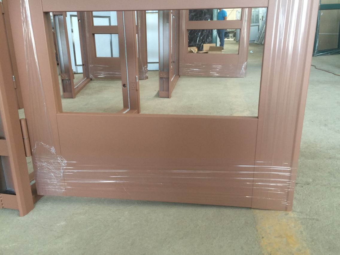 泰明门业 钢质单元门一体闭合式工艺制作